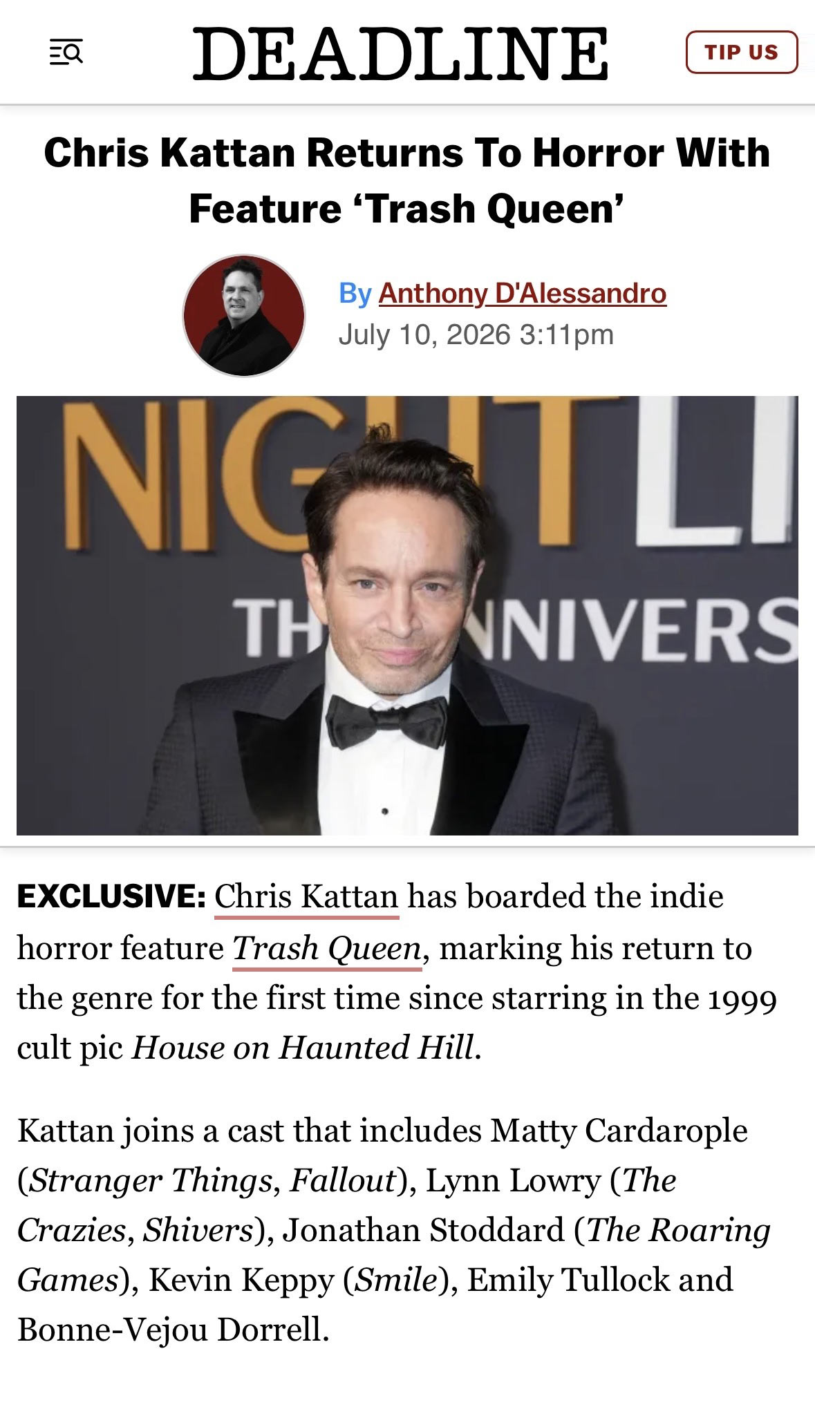 In The News: Deadline